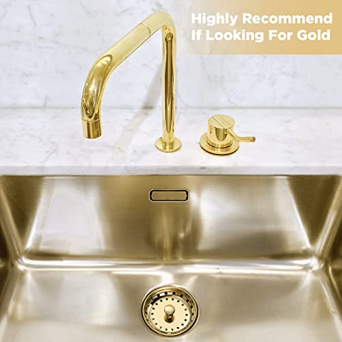 3 Pcs Sink Plug Stopper Disposal Drain Strainer (Light Gold)