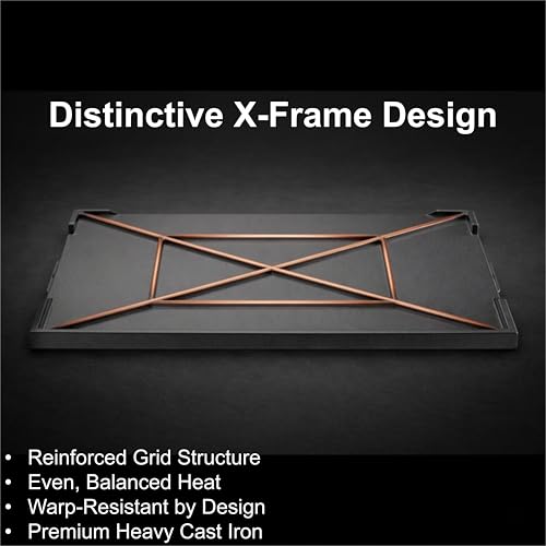 23 x 16 Inch Cast Iron Griddle for Gas Grills and Stove Tops (23" x 16" x 2.6")