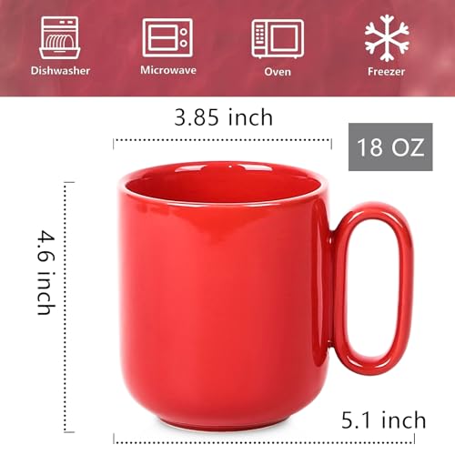 Ceramic Coffee Mug Set (Red)