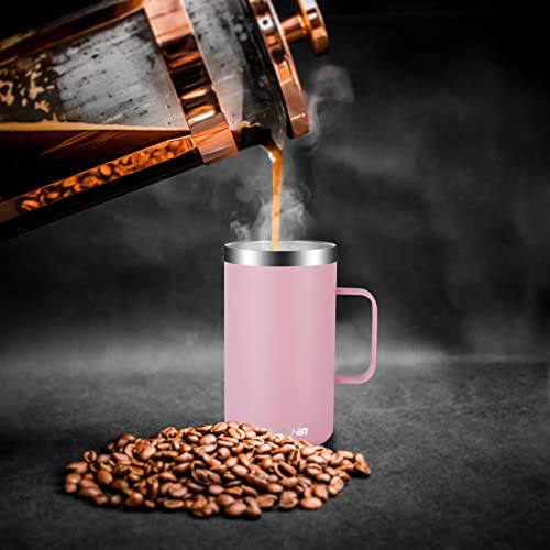 2 Pack 20 oz Insulated Coffee Mugs (B2.Pink+Blue green / 20 ounces (2 pack))