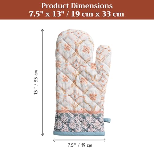 Maison d'Hermine Oven Gloves 100% Cotton Oven Mitt (022 - Fair Isle / 7.5" x 13" (Oven Mitt))