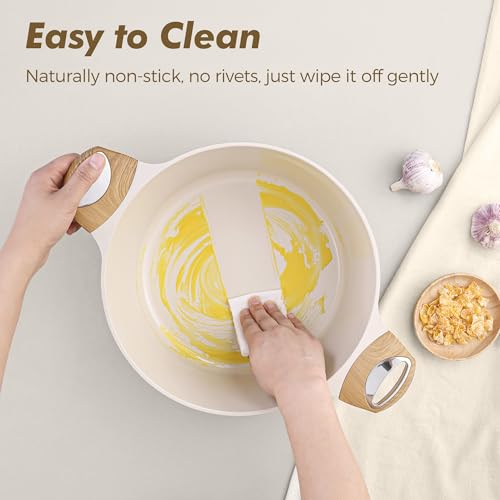 Ceramic Pots and Pans Set Nonstick (Ceramic Taupe)