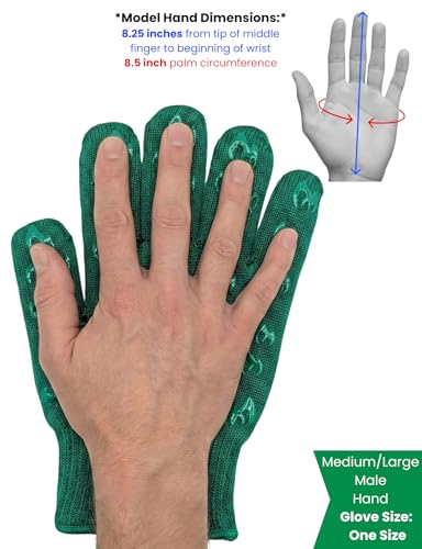 Grill Armor Oven Gloves with Fingers (One Size Fits Most Standard Cuff / Green Glow in the Dark)