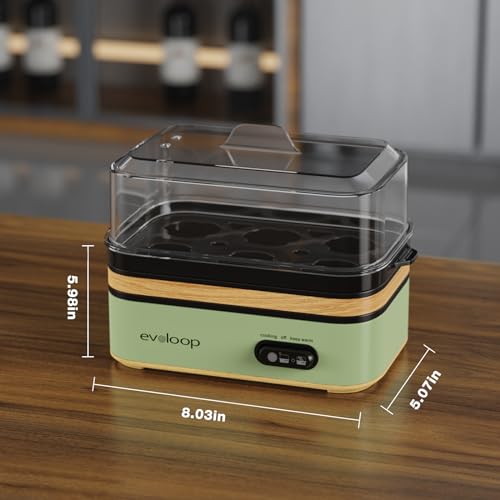 Rapid Egg Cooker Electric 6 Eggs Capacity (wood green)