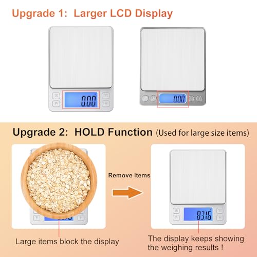 0.01g Small Digital Gram Scale (0.01g/1kg Silver)