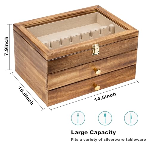 Silverware Box (3 Layer Carbonized Black)