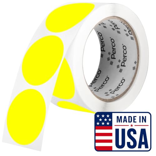 Neon Yellow Round Circle Dot Sticker 2 (Neon Yellow / 2 Inch)