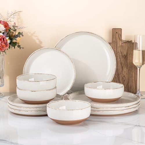 Dinnerware Sets for 4 (Light Beige / Service For 4(12Pcs))