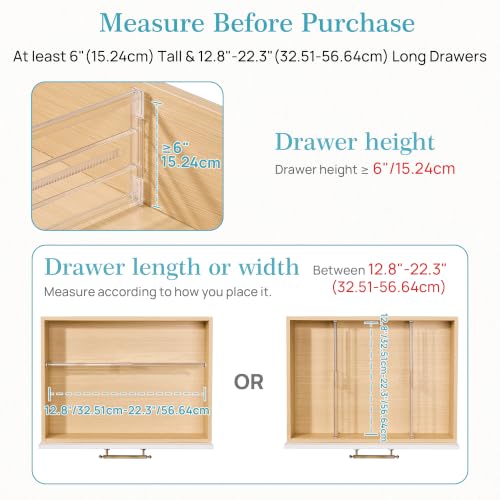 6" Tall Upgrade Drawer Dividers (8 Count)