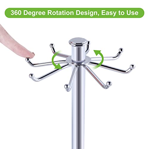 Kitchen Countertop Rotating Utensil Holder (Chrome)