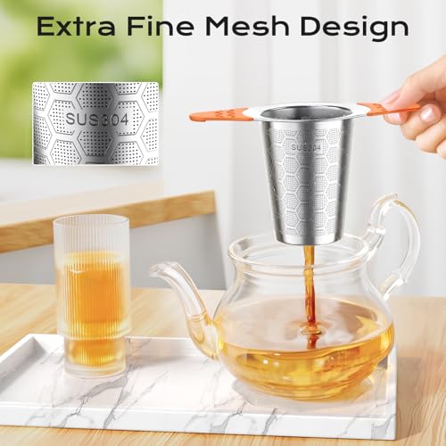 Tea Infuser for Loose Leaf Tea (4 Pack - Colorful)