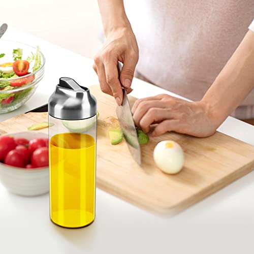 Olive Oil Dispenser Bottle (Silver / 14OZ Set of 1)