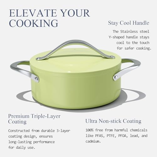 Ceramic Dutch Oven with Lid (Olive Green)