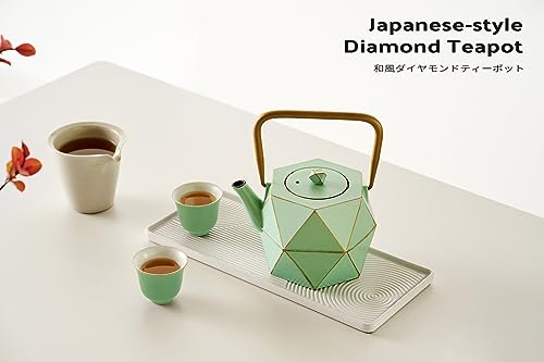 Cast Iron Teapot (30 oz / Aqua Diamond)