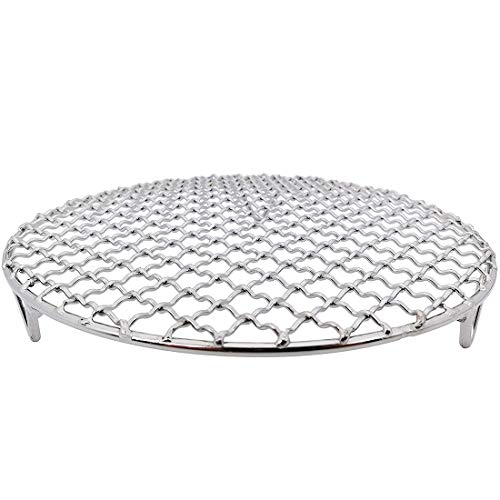 11" Round Cooling Rack Baking 304 Stainless Steel Versatile Steaming Grilling Fit Air Fryer