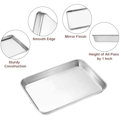 Sheet Pan Set Baking Sheet Cookie Sheet Baking Pan Toaster Oven Pans