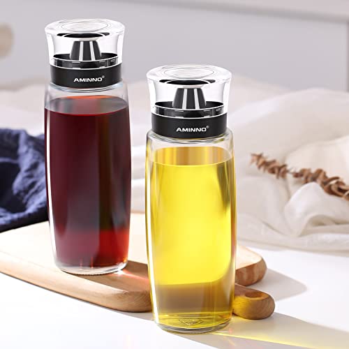 Oil and Vinegar Dispenser 2 Pack (Clear 9.5oz(2 pack))