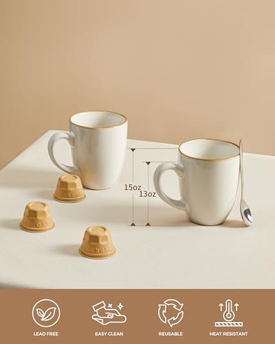 Coffee Mug 15oz (Irregular - White / 4 Count (Pack of 1))