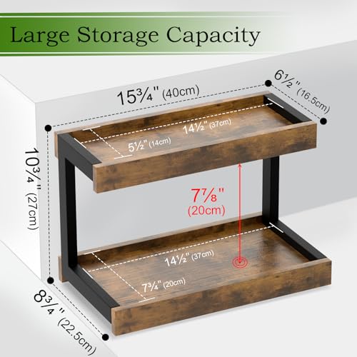 Counter Shelf Organizer (Rustic Brown / Medium)