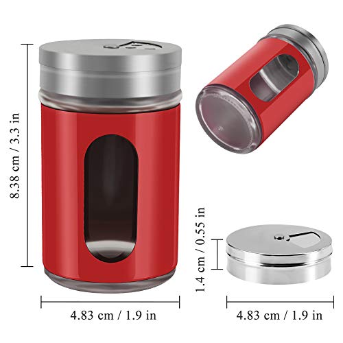 2pcs Salt and Pepper Shakers (Red)