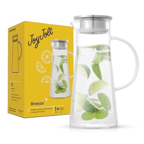 Glass Pitcher with Lid (50 Ounces)