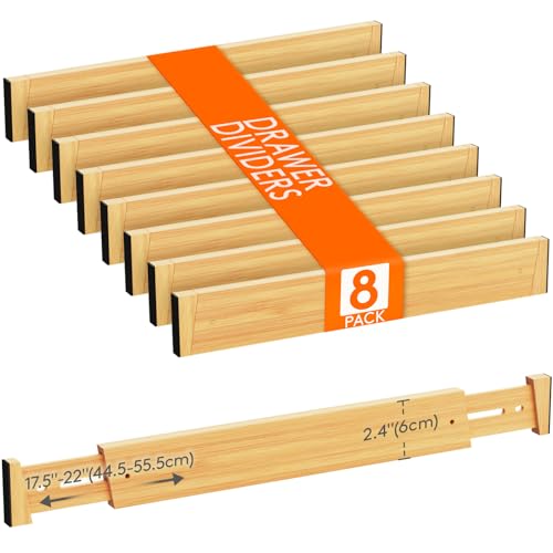 2.4" Kitchen Drawer Dividers (2.4"H, 17.5-22"L)