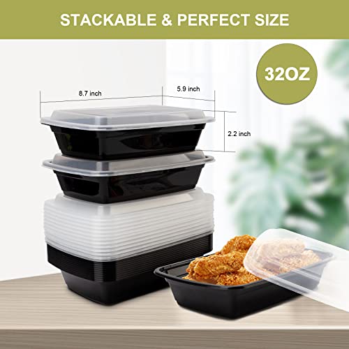 15 Pack Meal Prep Containers 32oz (15 Count)