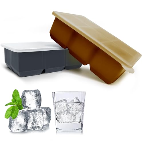 Silicone Ice Cube Trays (Dark Gray and Golden)