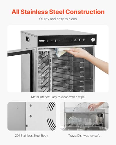 Food Dehydrator Machine (12-Trays/800W/Rotary)