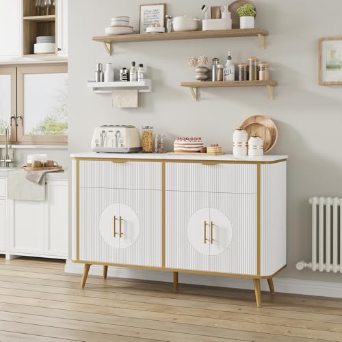 47.2" Buffet Storage Cabinet (White-2draws)