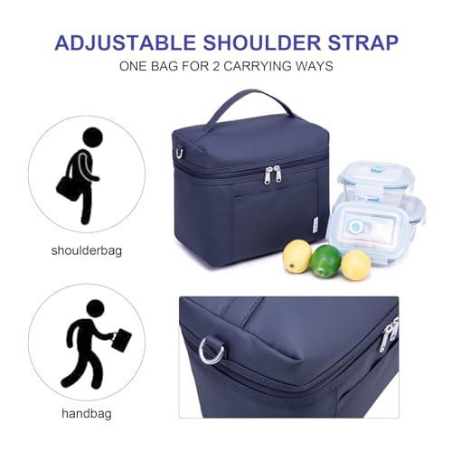 NOL 8L Insulated Lunch Bags for Women Cooler Bag Lightweight Nylon Waterproof Lunch Box For Work