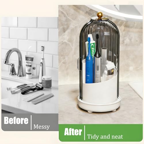Dustproof Toothbrush Holder Organizer with Drainage