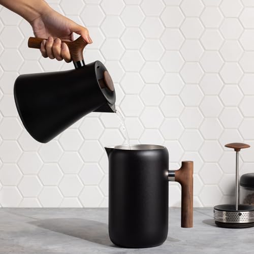 Corvo EKG Pro Studio Gooseneck Electric Kettle (Matte Black with Walnut Handle / Corvo EKG Pro Studio)