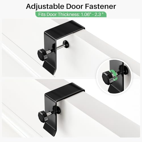 8 Tiers Narrow Over the Door Organizer (Black / 12.3" W x 4.7" D x 69" H)