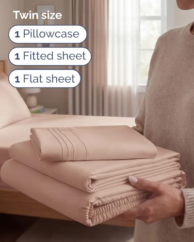 Twin Size 3 Piece Sheet Set (34 - Mauve / Twin)