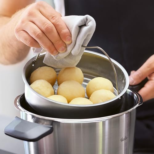 Vitavit Premium Pressure Cooker with Steamer Insert (6.3 Quarts / Silver)