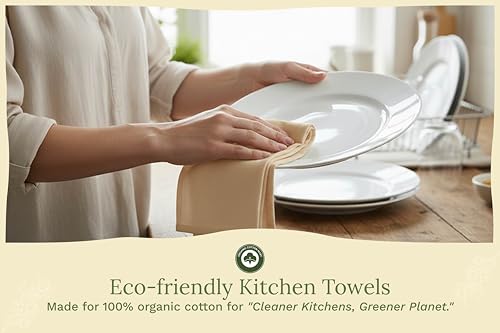 Organic Cotton Beige Flour Sack Towels (Beige)