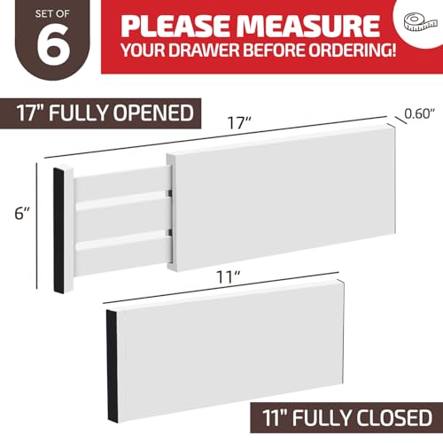 6 Pack Drawer Dividers (6 Count)