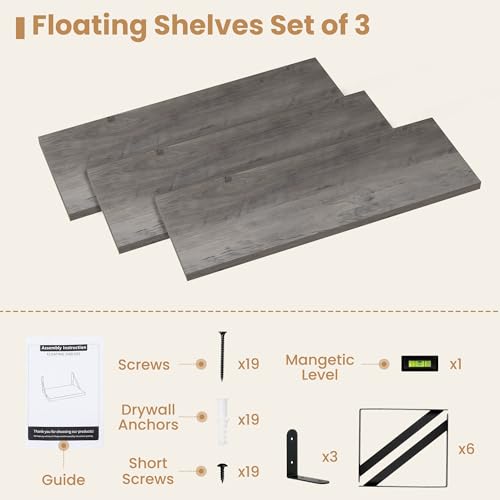Floating Book Shelves for Wall