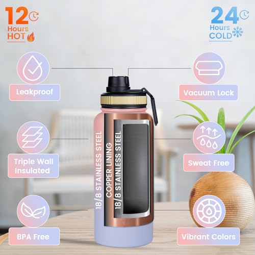 Tea Infuser Water Bottle 32 Oz (Pinky / 32 Ounces)