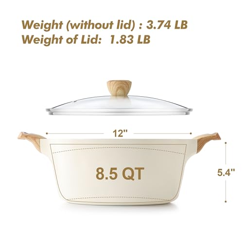 Ceramic Nonstick Pot (8.5 Quarts / Ceramic White)