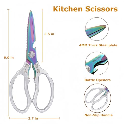 Heavy Duty Sharp Kitchen Scissors (Silver Color)