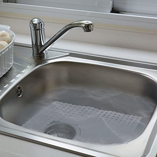 2Pack Kitchen Sink Mat for Stainless Steel (Clear)