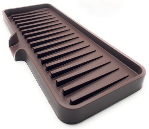 Silicone Soap Dish Tray and Sponge Holder with Drain Chute