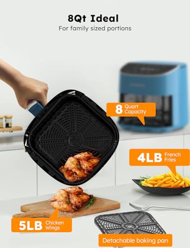 Brio Plus 8 Qt Air Fryer (Cozy Blue)