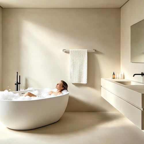 28 Inch Towel Bar for Bathroom Wall Mounted (Single 28 Inch(Assemble) / Brushed Nickel)