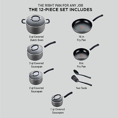 Ultimate Hard Anodized Nonstick Cookware Set 12 Piece (12 Piece)