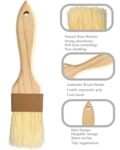 Natural Boar Bristle Pastry & Basting Brush (2 Count)