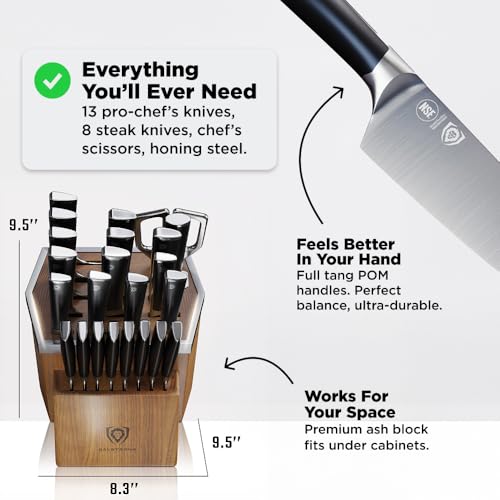 24 Pc Knife Block Set (Large / Black)