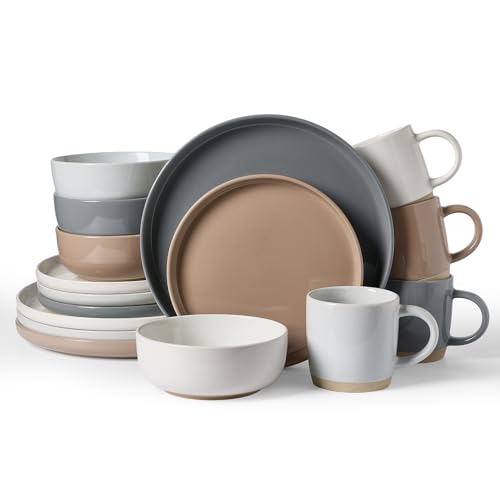 Milkyway 16 Piece Dinnerware Set with Mugs (Multicolor / Service for 4 (Include Mugs))